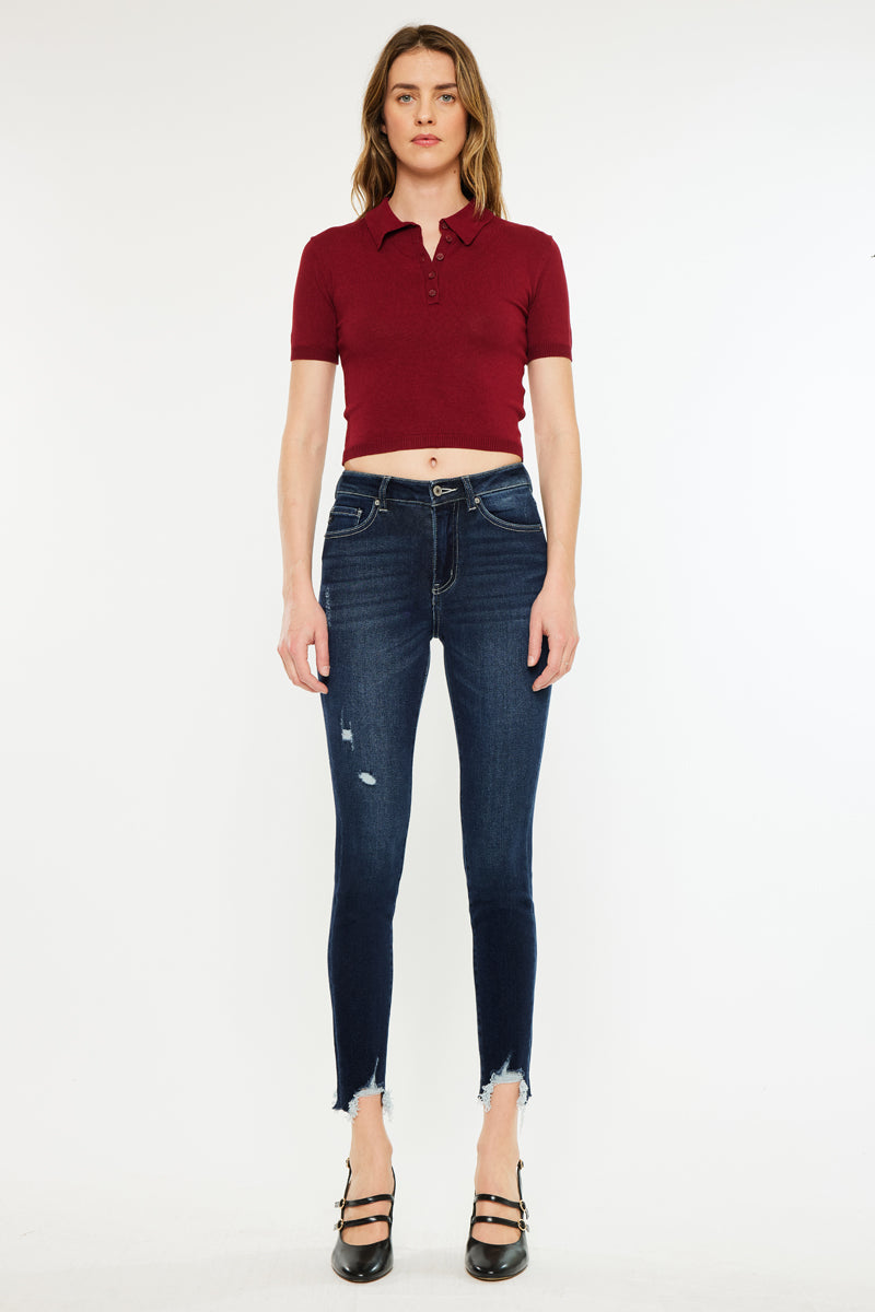 Women's High Rise Ankle Skinny Jeans - Astrid
