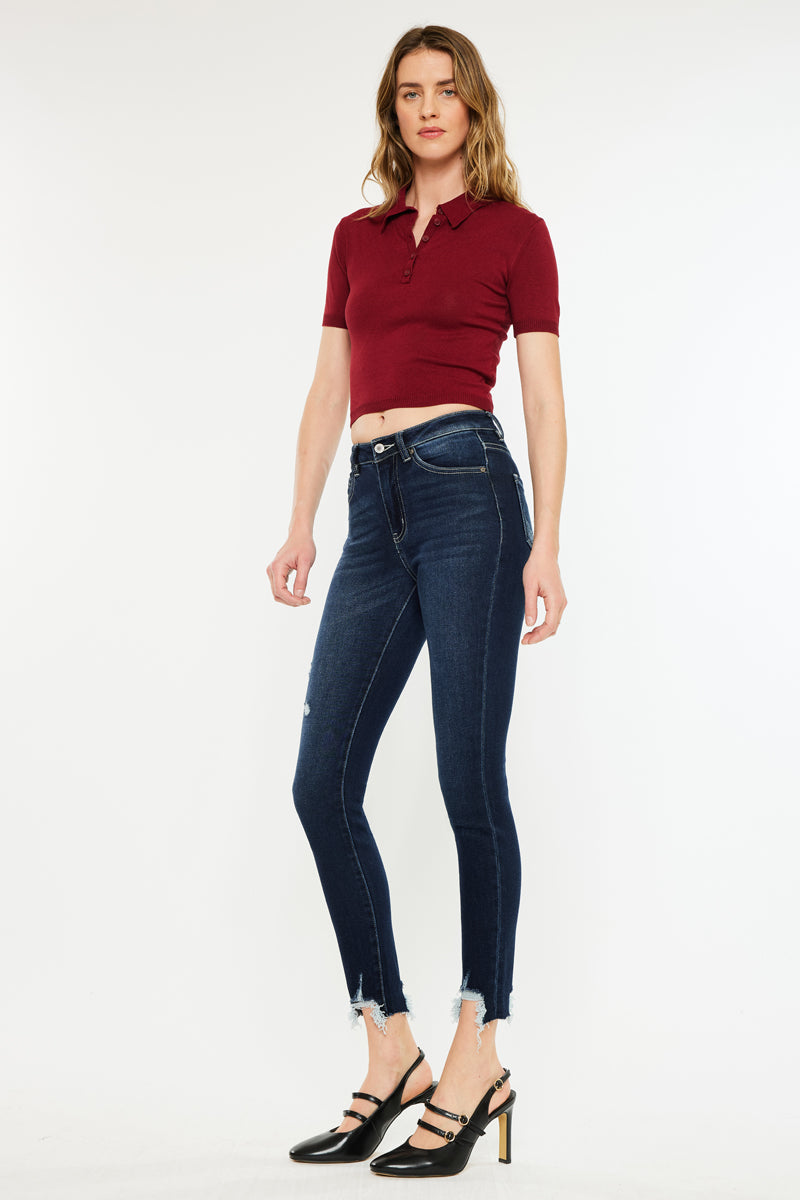 Women's High Rise Ankle Skinny Jeans - Astrid
