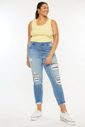 Women's Plus Size High Rise Ankle Skinny Jeans - Beatrice