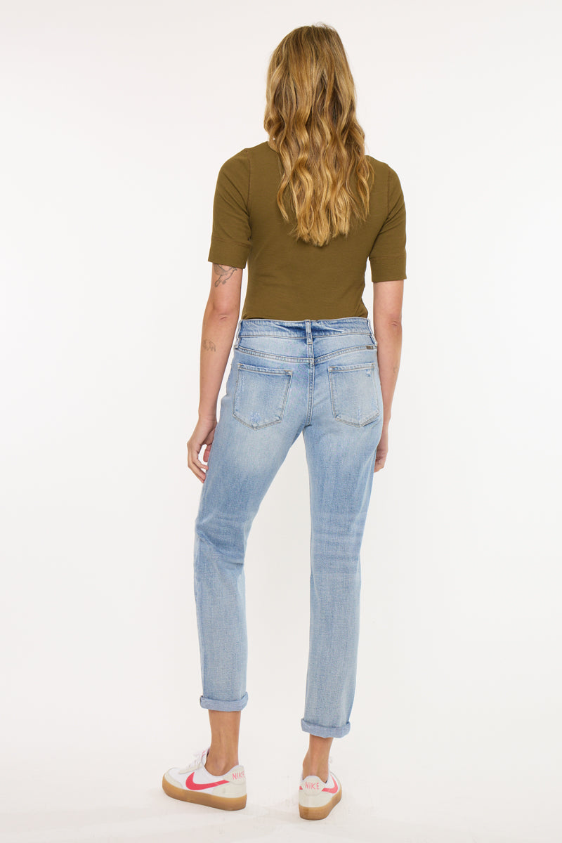 Women's Mid Rise Boyfriend Jeans - Aries