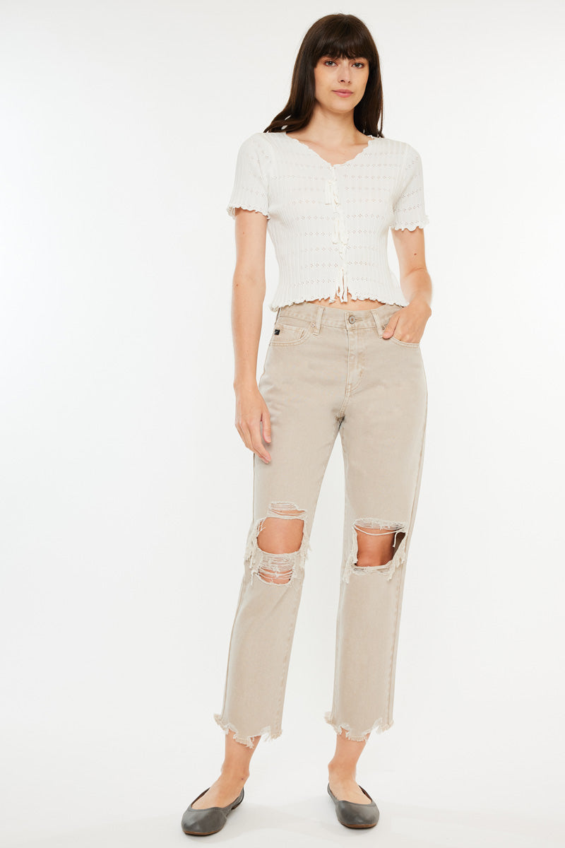 Women's High Rise Mom Jeans - Bliss