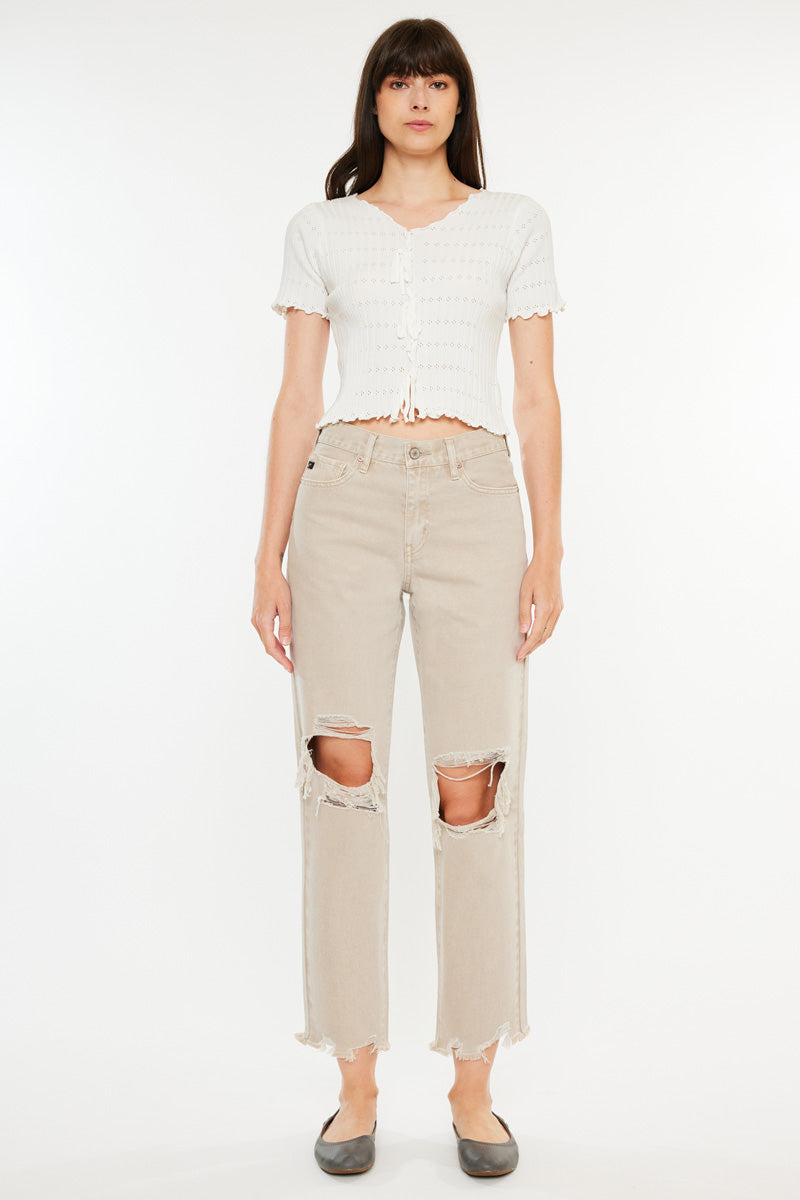Women's High Rise Mom Jeans - Bliss