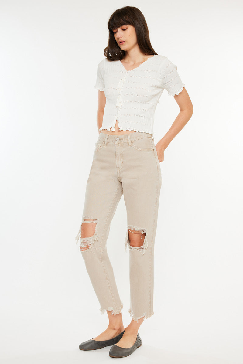 Women's High Rise Mom Jeans - Bliss