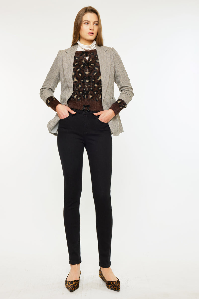 Women's High Rise Fleeced Super Skinny Jeans - Bethany