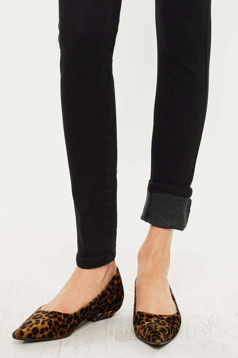 Women's High Rise Fleeced Super Skinny Jeans - Bethany