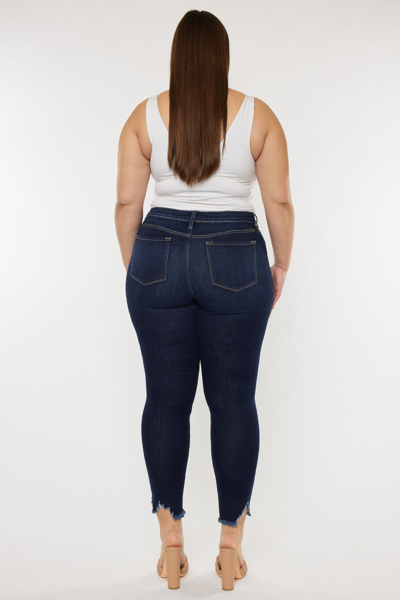 Women's Plus Size High Rise Ankle Skinny Jeans - Ani