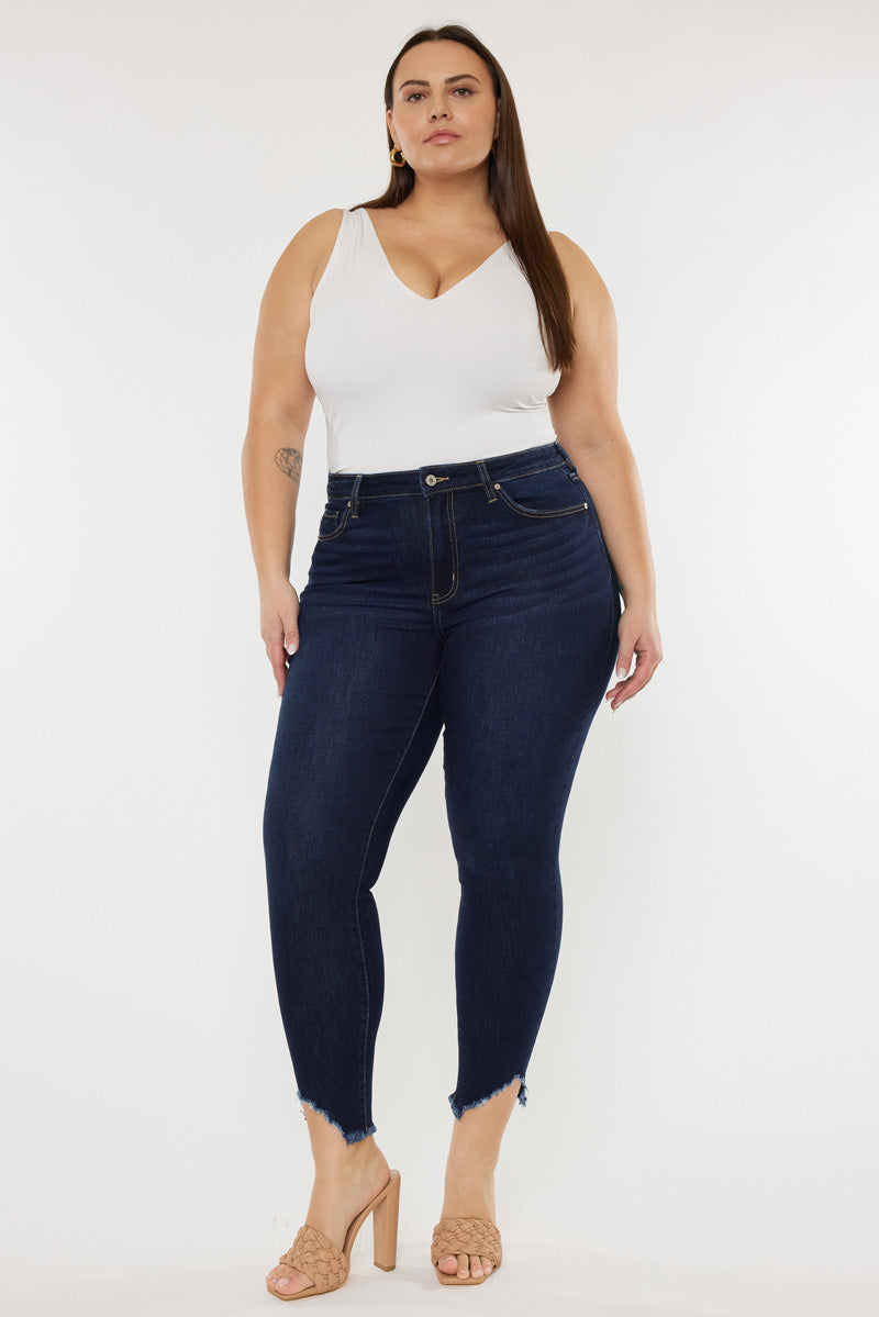 Women's Plus Size High Rise Ankle Skinny Jeans - Ani