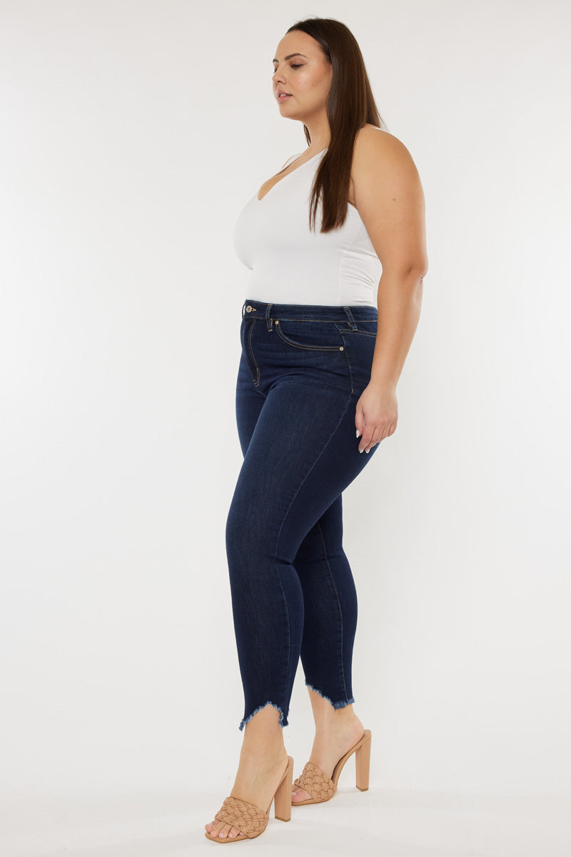 Women's Plus Size High Rise Ankle Skinny Jeans - Ani