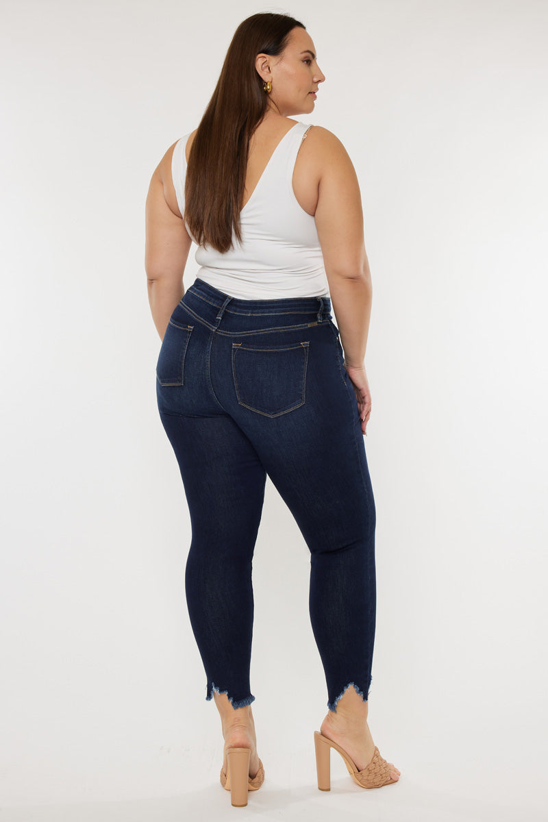 Women's Plus Size High Rise Ankle Skinny Jeans - Ani