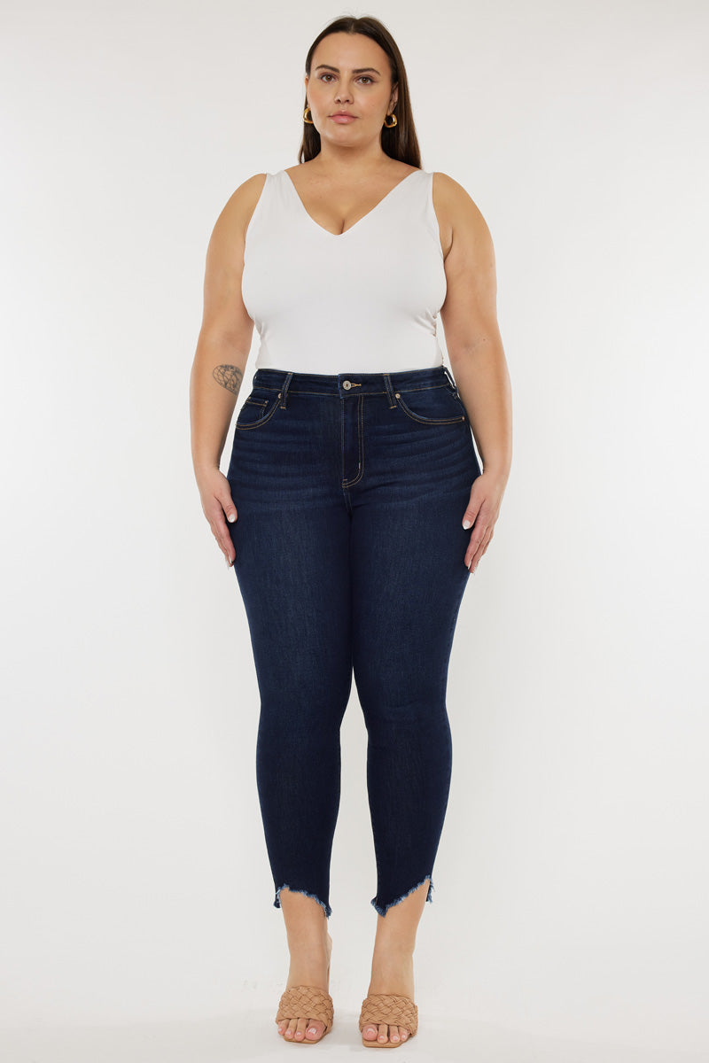 Women's Plus Size High Rise Ankle Skinny Jeans - Ani