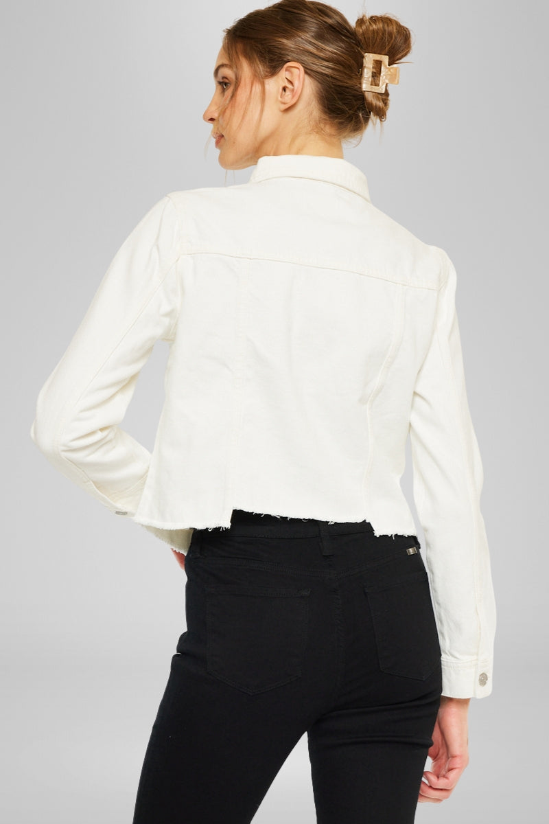 Women's Distressed Denim Jacket - Bianca