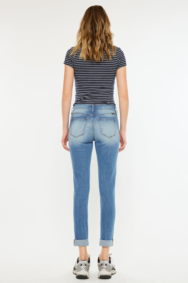 Women's Mid Rise Ankle Skinny Jeans - Caroline