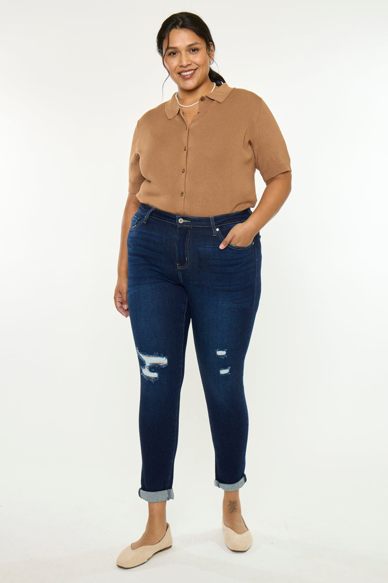 Women's Plus Size Mid Rise Ankle Skinny Jeans - Berenice