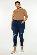 Women's Plus Size Mid Rise Ankle Skinny Jeans - Berenice