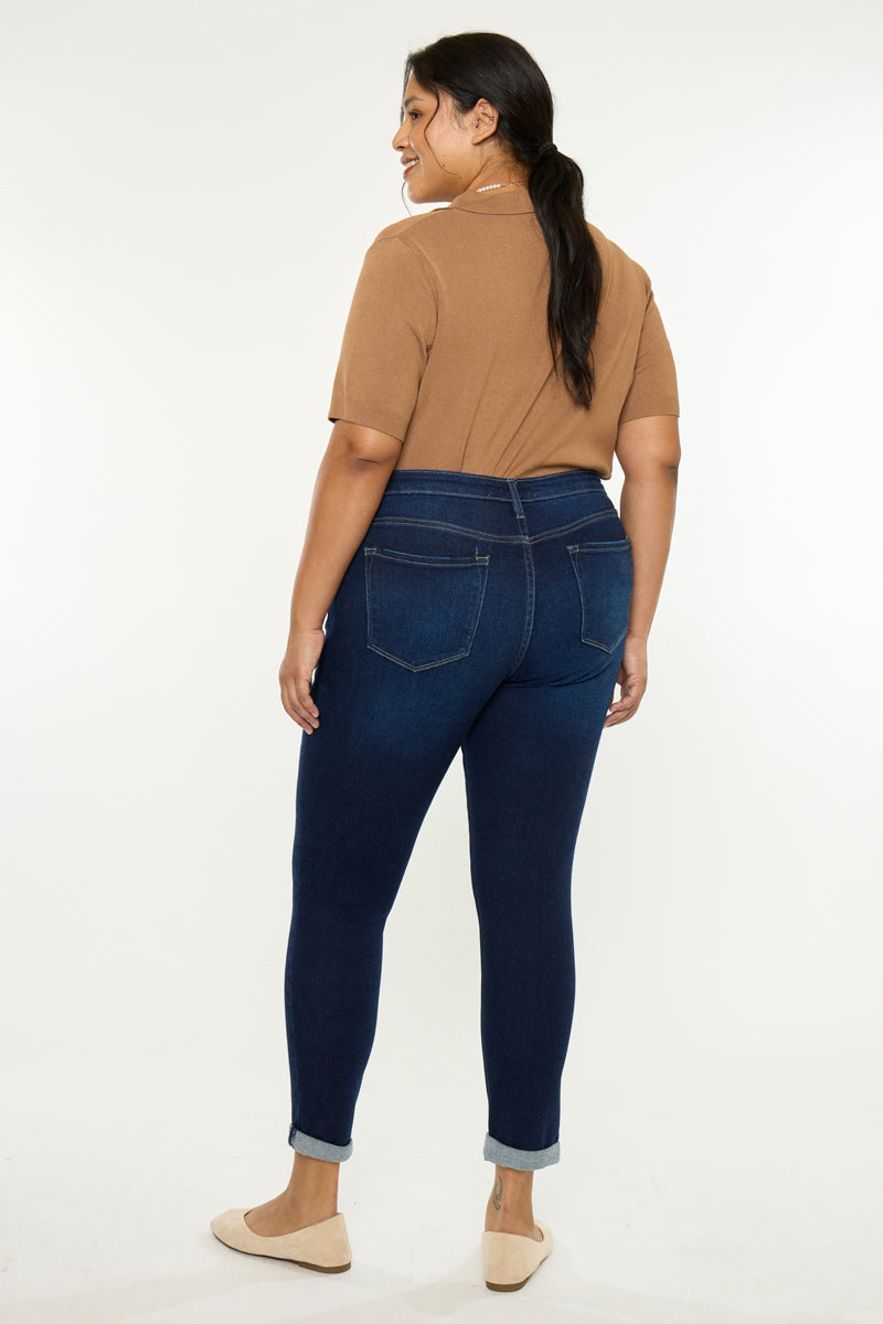 Women's Plus Size Mid Rise Ankle Skinny Jeans - Berenice