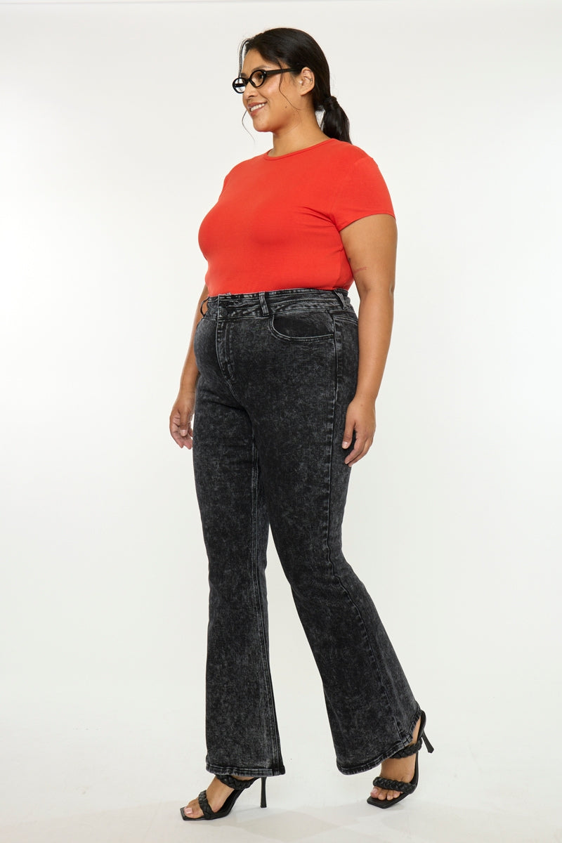 Women's Plus Size Ultra High Rise Flare Jeans - Amirah