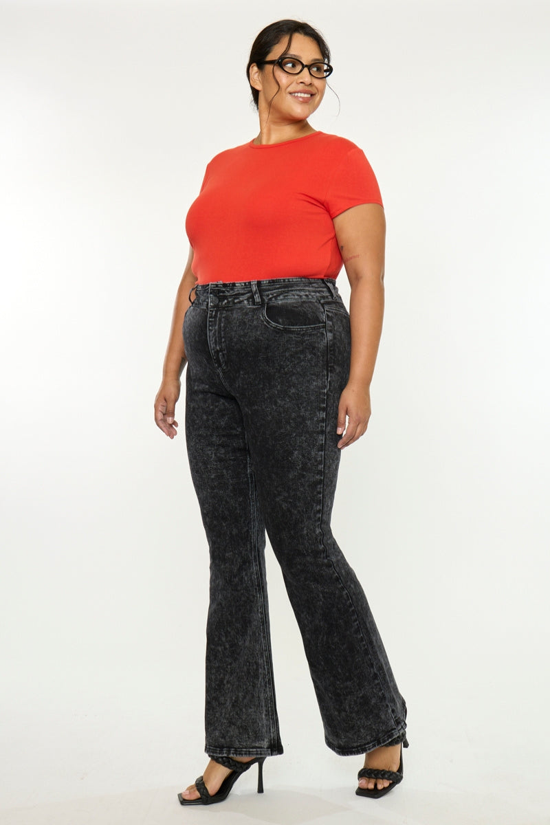 Women's Plus Size Ultra High Rise Flare Jeans - Amirah