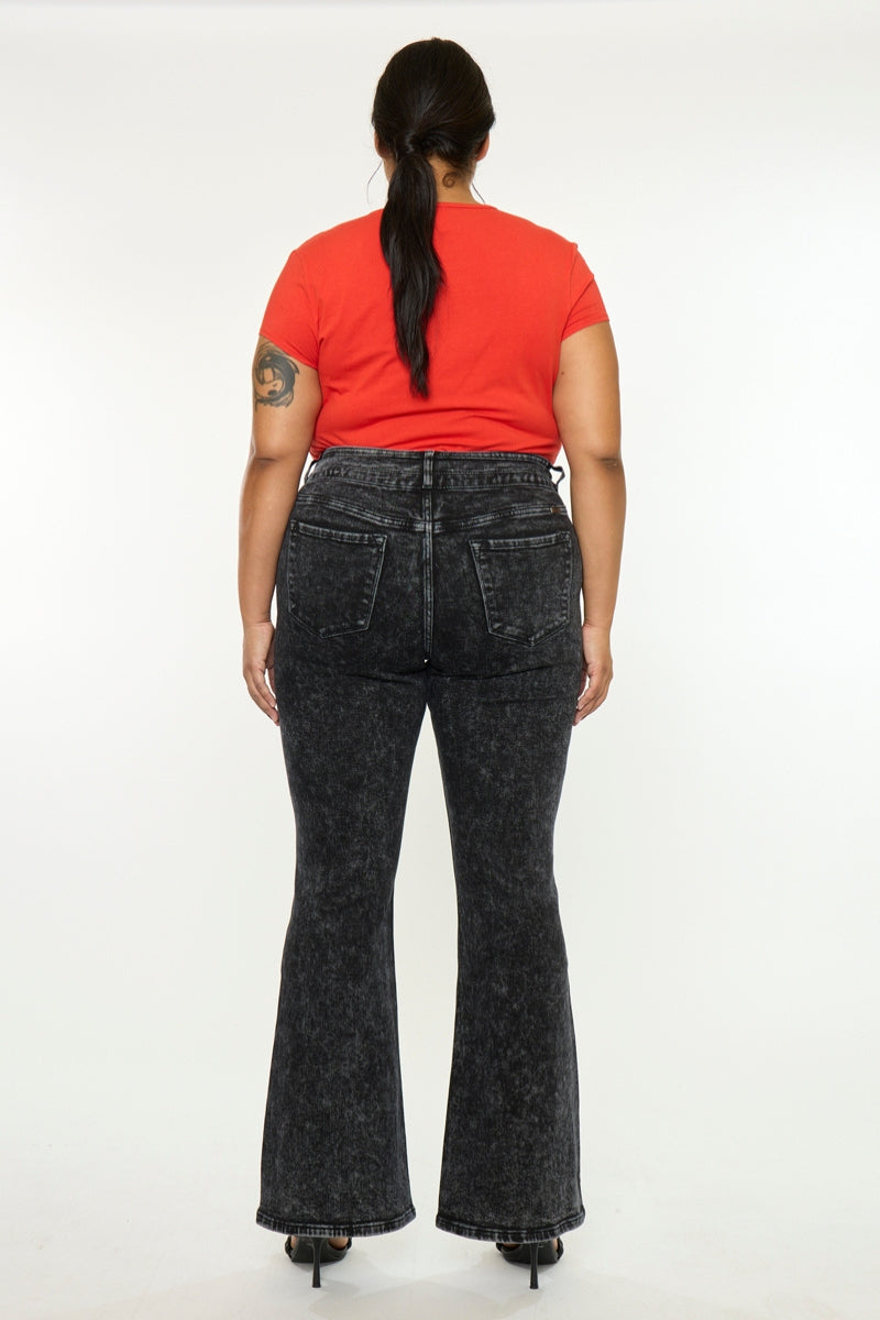 Women's Plus Size Ultra High Rise Flare Jeans - Amirah