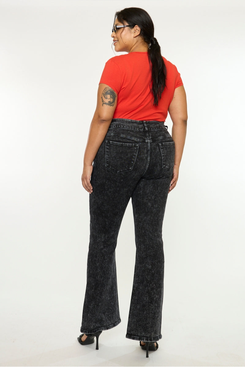 Women's Plus Size Ultra High Rise Flare Jeans - Amirah