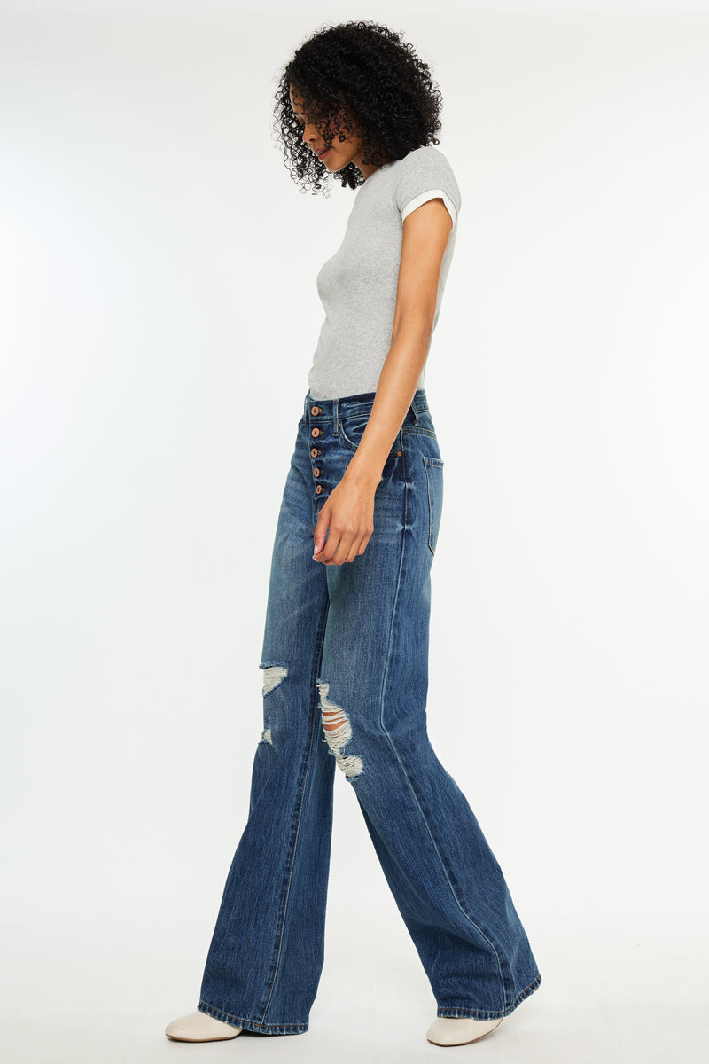 Women's Ultra High Rise 90's Flare Jeans - Ariena