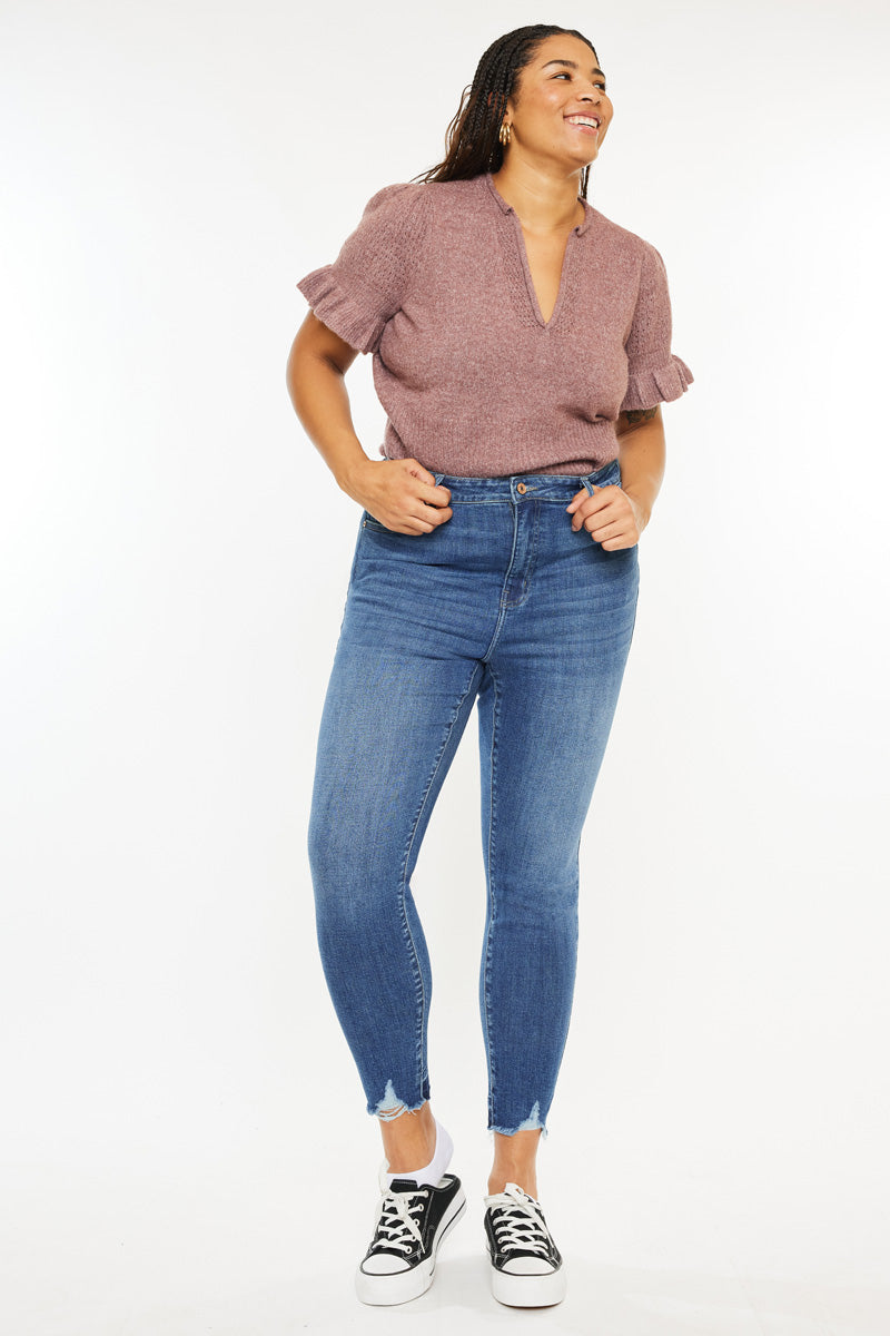 Women's Plus Size High Rise Ankle Skinny Jeans - Arcana