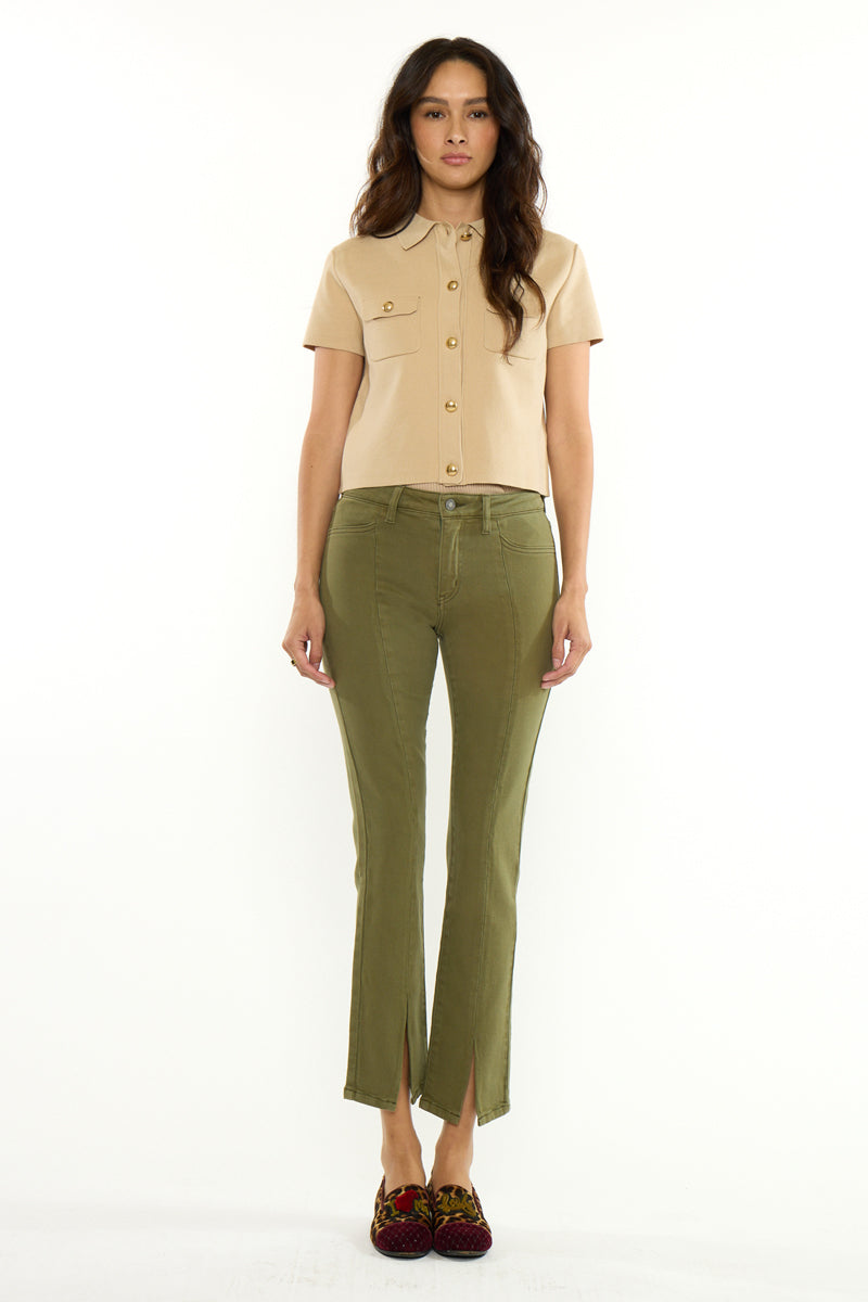 Women's Mid Rise Skinny Straight Jeans - Belinda