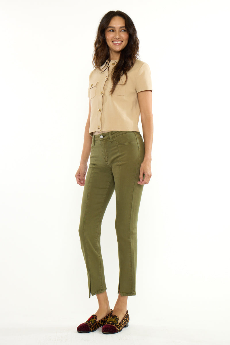Women's Mid Rise Skinny Straight Jeans - Belinda
