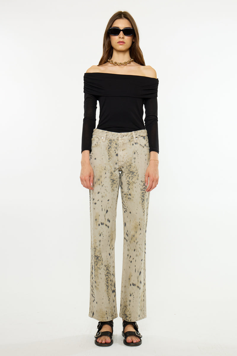 Women's Low Rise Baggy Straight Jeans - Ailany