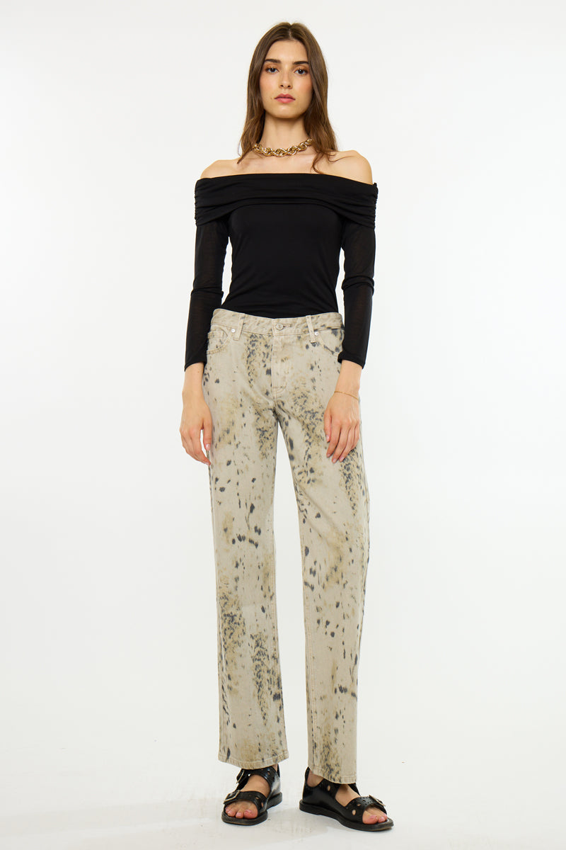 Women's Low Rise Baggy Straight Jeans - Ailany