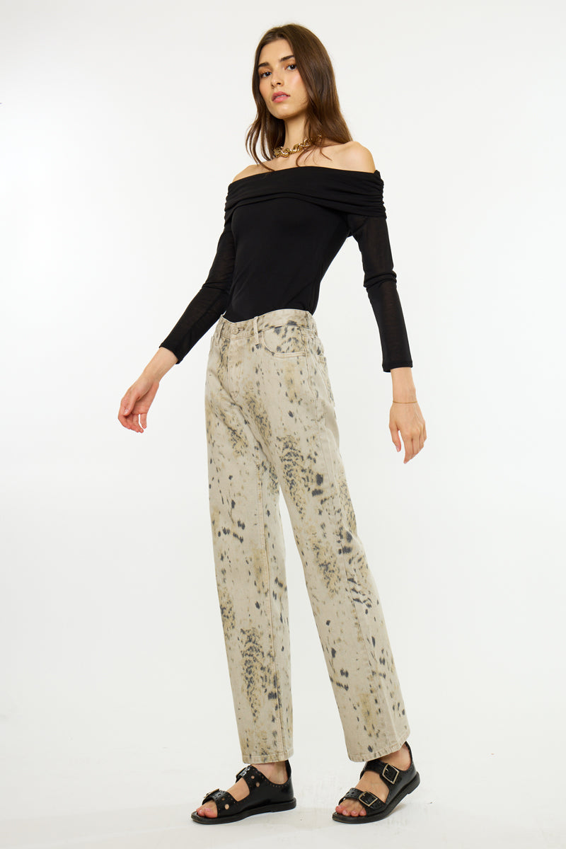 Women's Low Rise Baggy Straight Jeans - Ailany
