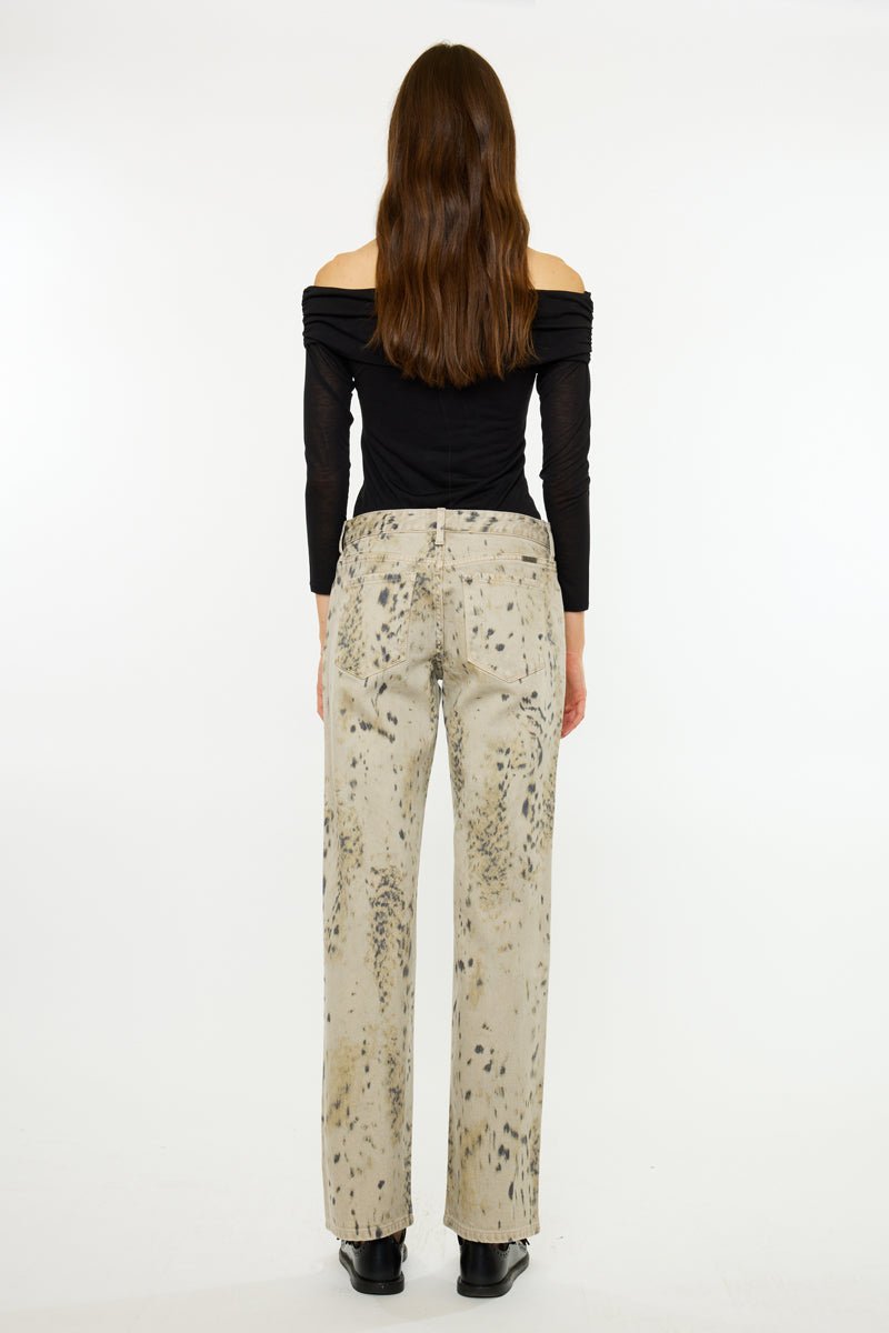 Women's Low Rise Baggy Straight Jeans - Ailany