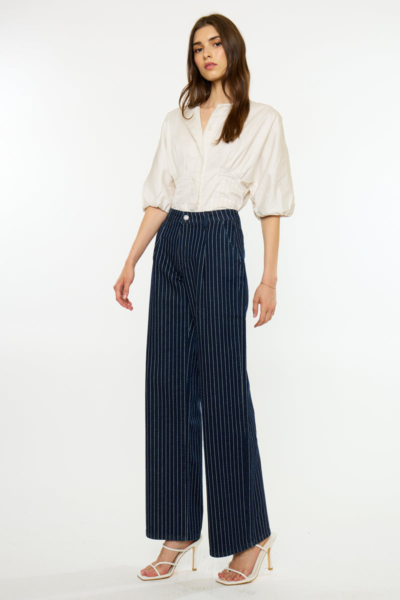 Women's High Rise Wide Leg Jeans - Ally