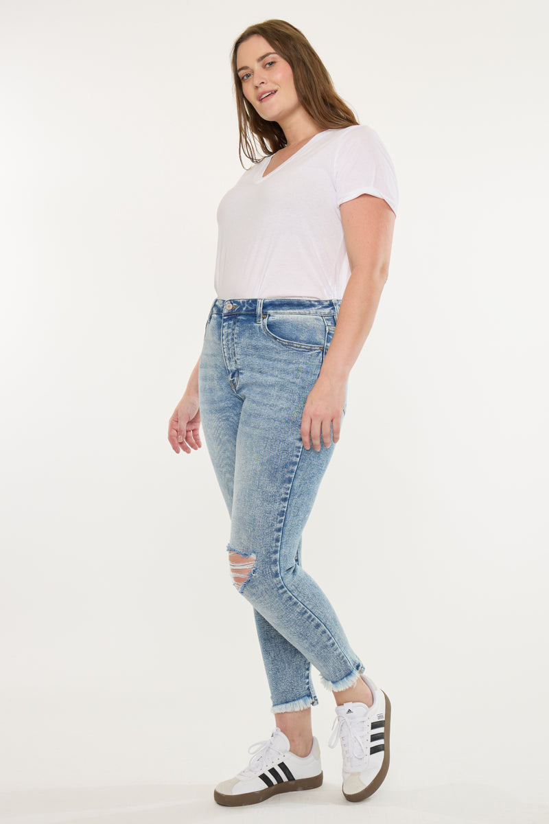 Women's Plus Size High Rise Ankle Skinny Jeans - Bellita