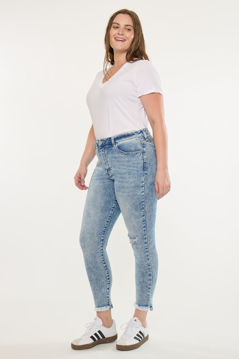Women's Plus Size High Rise Ankle Skinny Jeans - Bellita