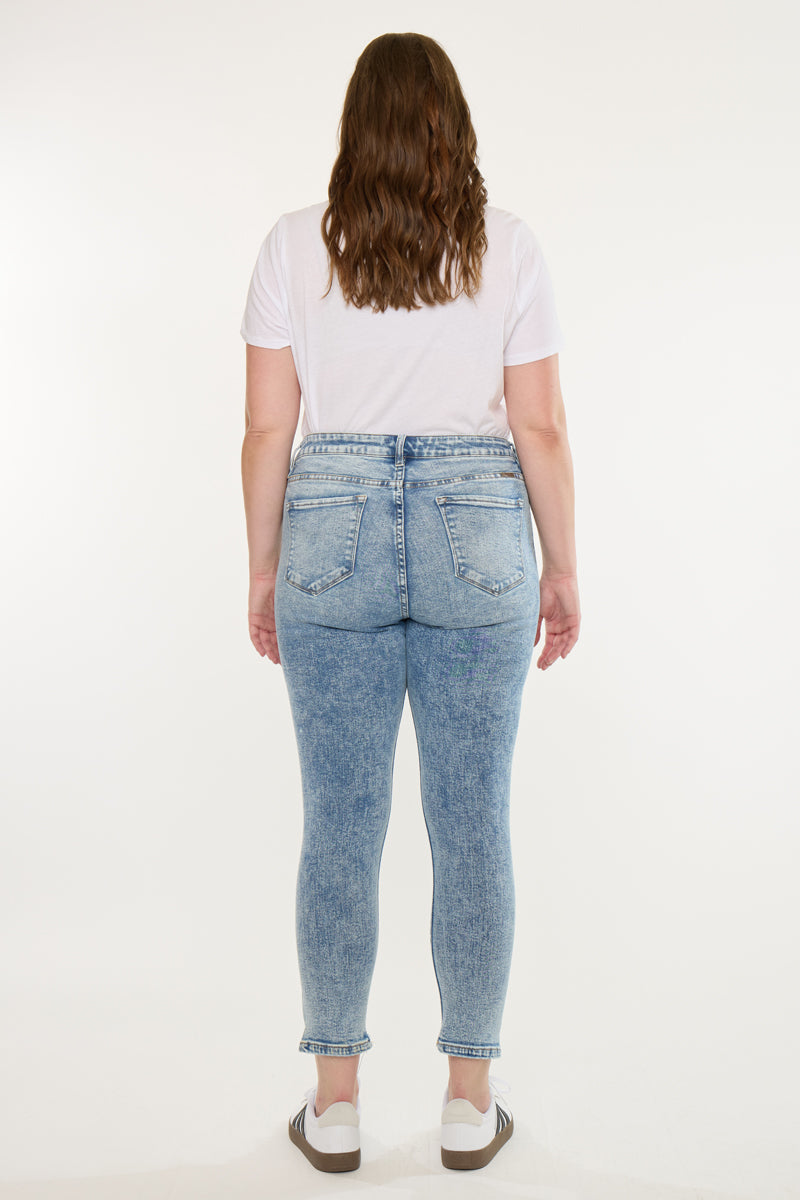 Women's Plus Size High Rise Ankle Skinny Jeans - Bellita