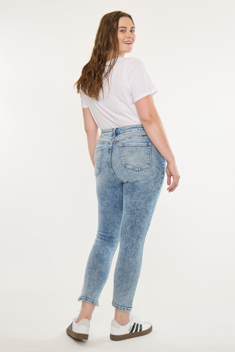 Women's Plus Size High Rise Ankle Skinny Jeans - Bellita