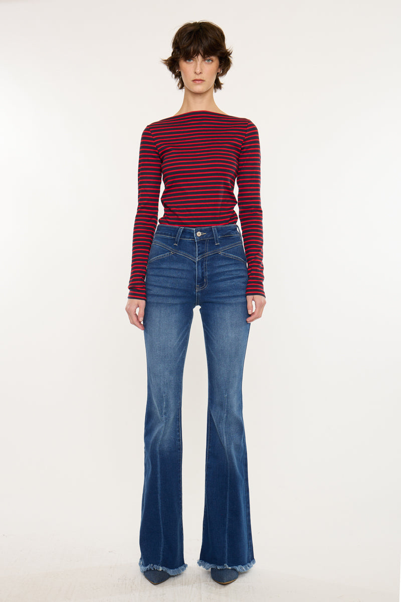 Women's High Rise Flare Jeans - Ashton