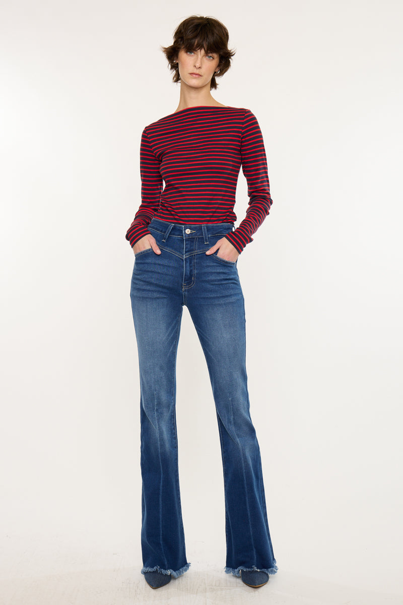 Women's High Rise Flare Jeans - Ashton