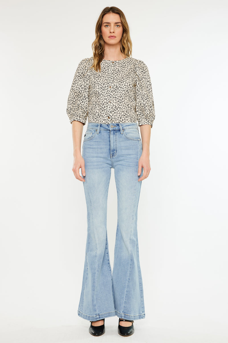 Women's High Rise Super Flare Jeans - Amayah