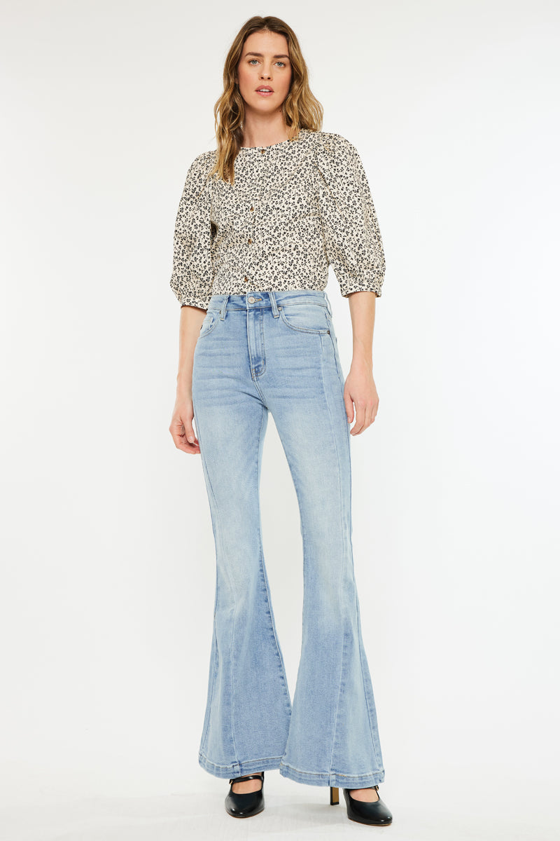 Women's High Rise Super Flare Jeans - Amayah