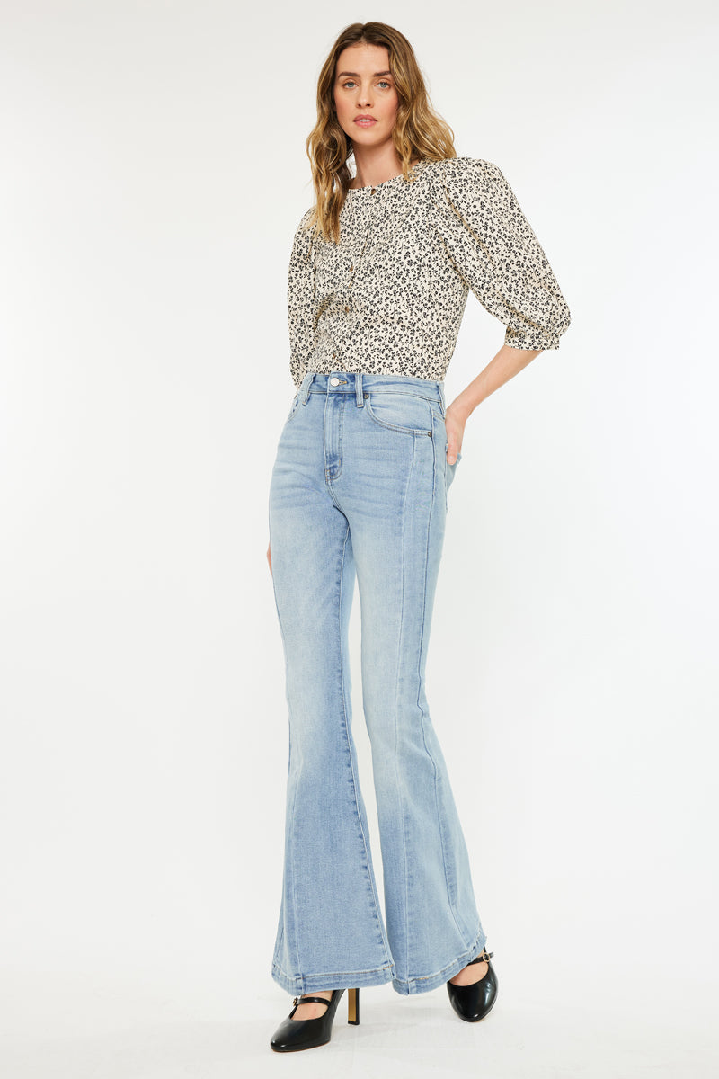 Women's High Rise Super Flare Jeans - Amayah