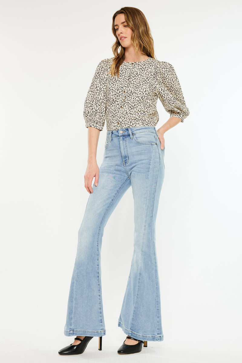 Women's High Rise Super Flare Jeans - Amayah