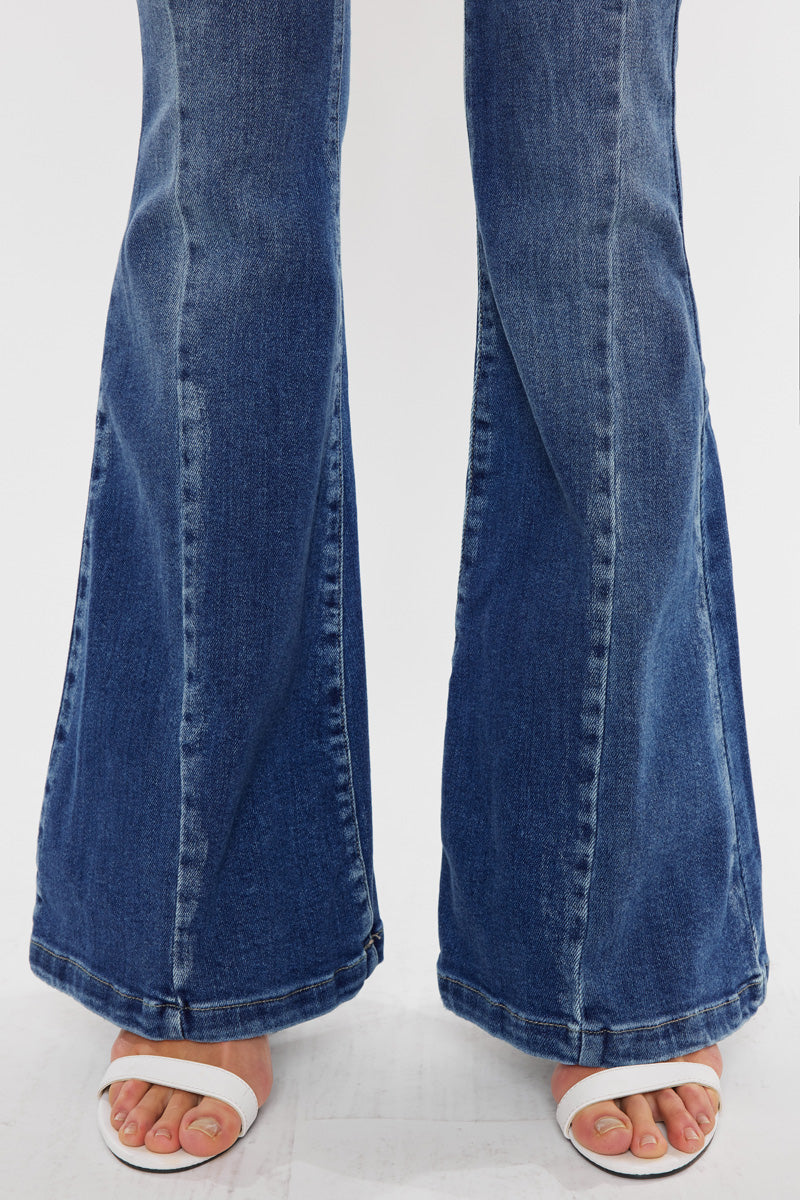 Women's High Rise Super Flare Jeans - Amayah