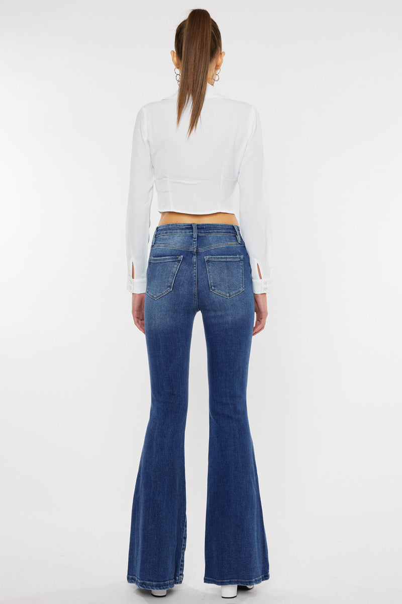 Women's High Rise Super Flare Jeans - Amayah