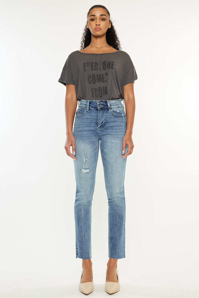 Women's High Rise Cigarette Jeans - Carson