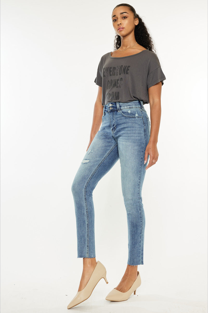 Women's High Rise Cigarette Jeans - Carson