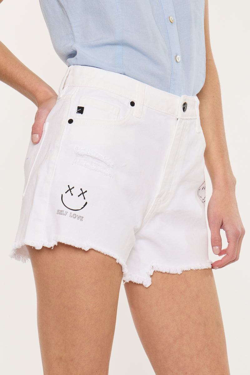 Women's High Rise Mom Denim Shorts - Ambrosia