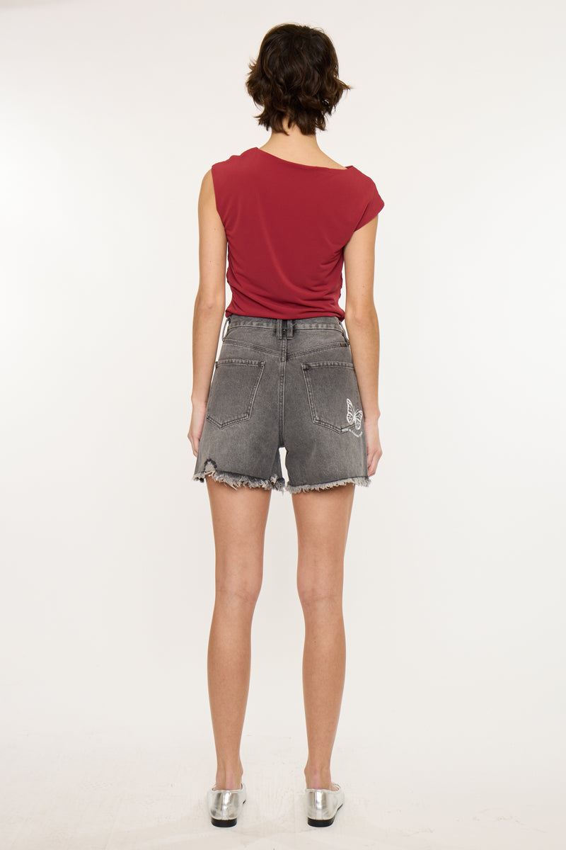 Women's Ultra High Rise 90's Boyfriend Denim Shorts - Ariya