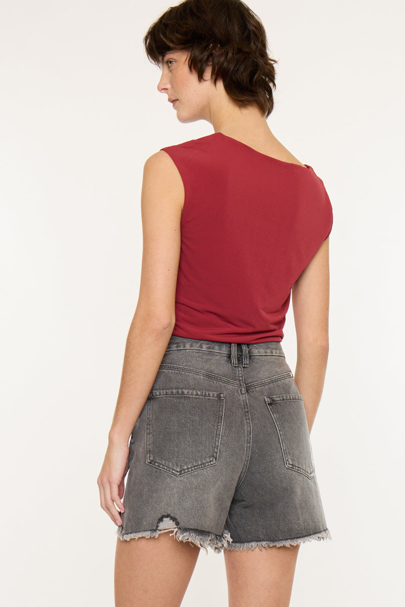 Women's Ultra High Rise 90's Boyfriend Denim Shorts - Ariya