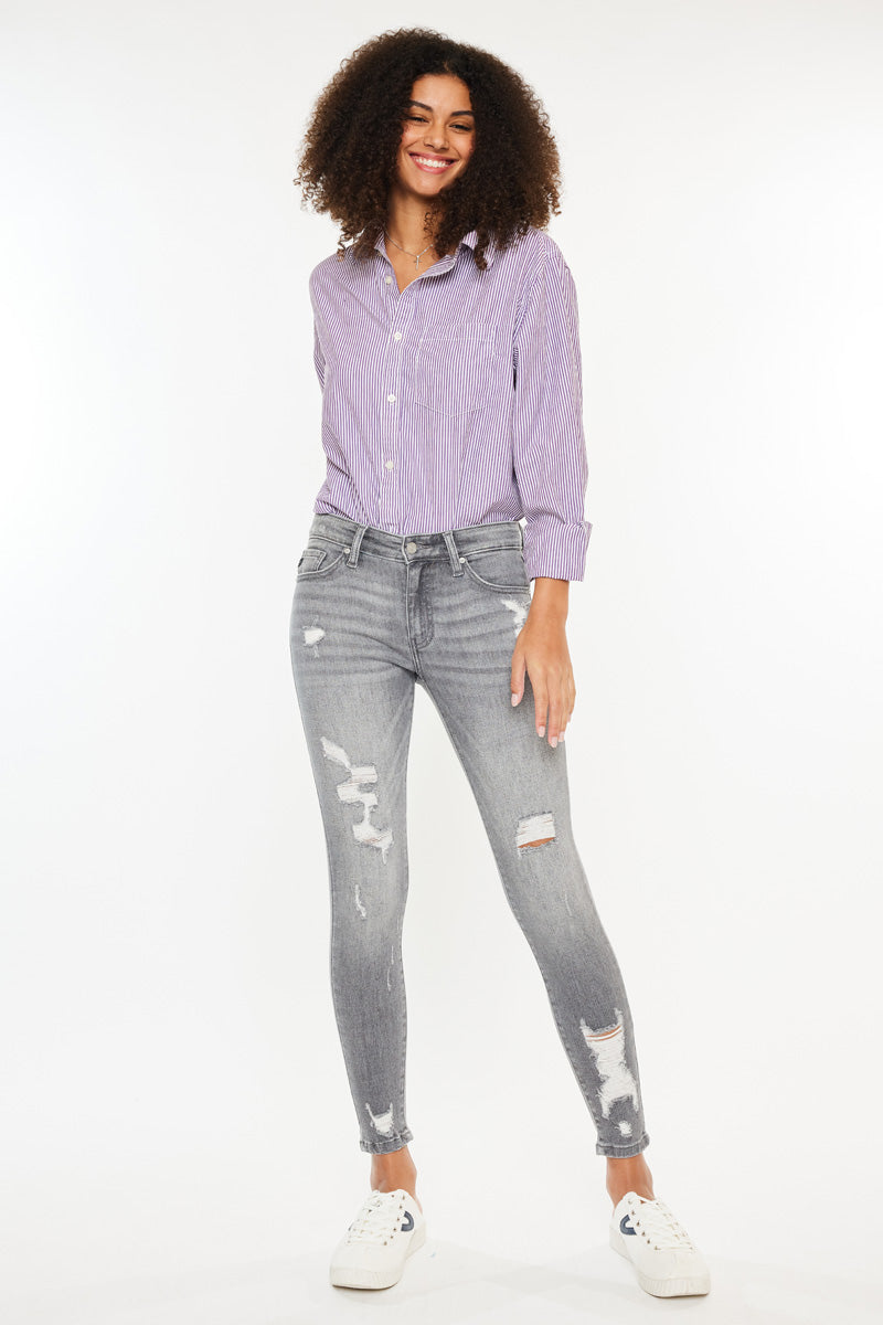 Women's Mid Rise Ankle Skinny Jeans - Brody